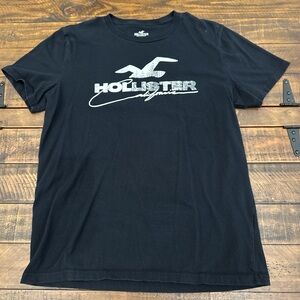 Hollister Black Tee with White Logo